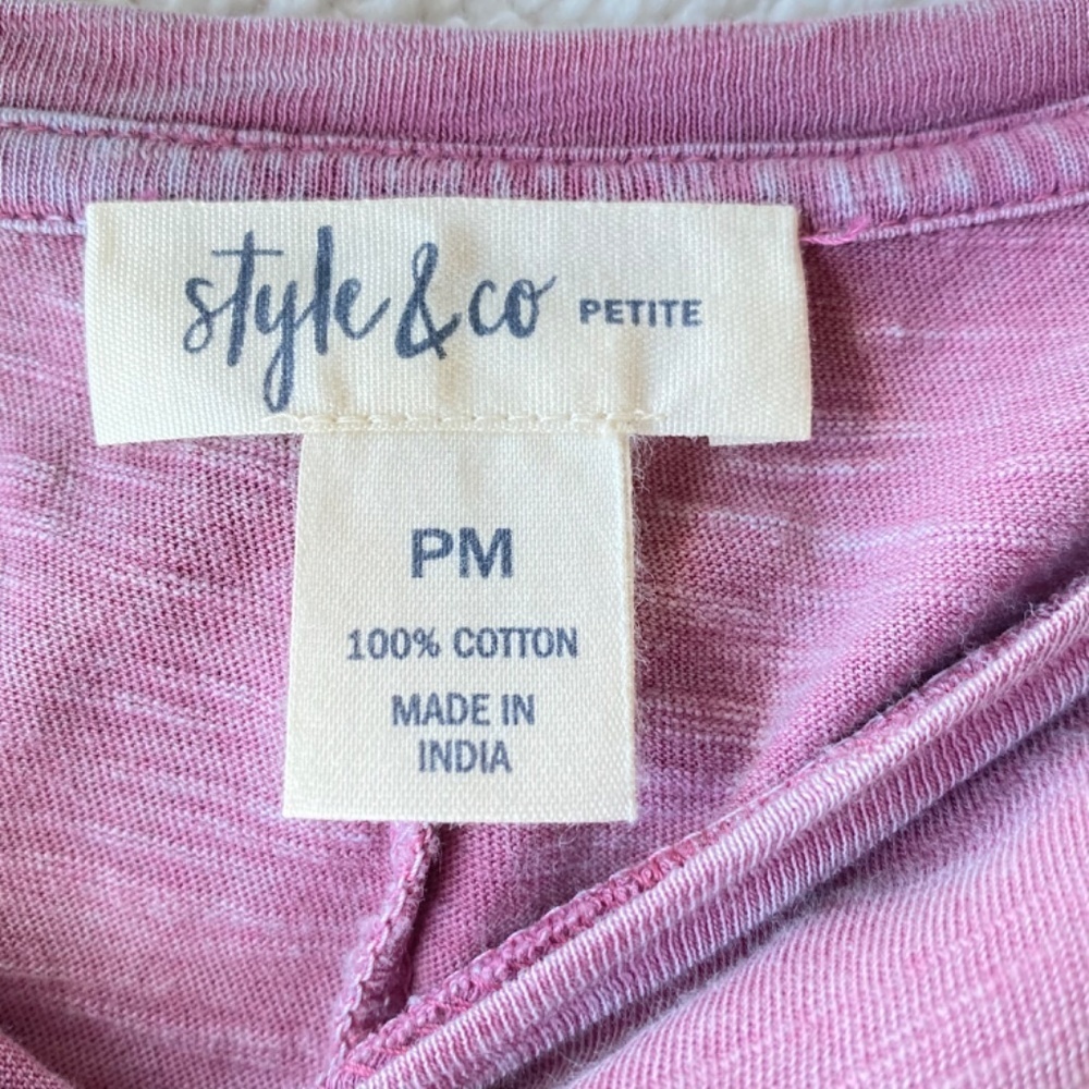 Style & Co. Purple Ruffle Sleeve Blouse - Picture 4 of 4